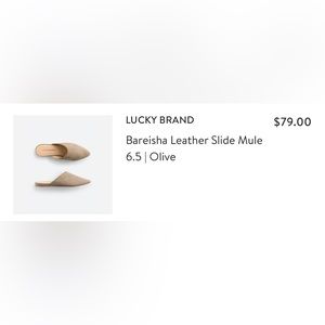 Lucky Brand Bareisha Leather Slide Mule
